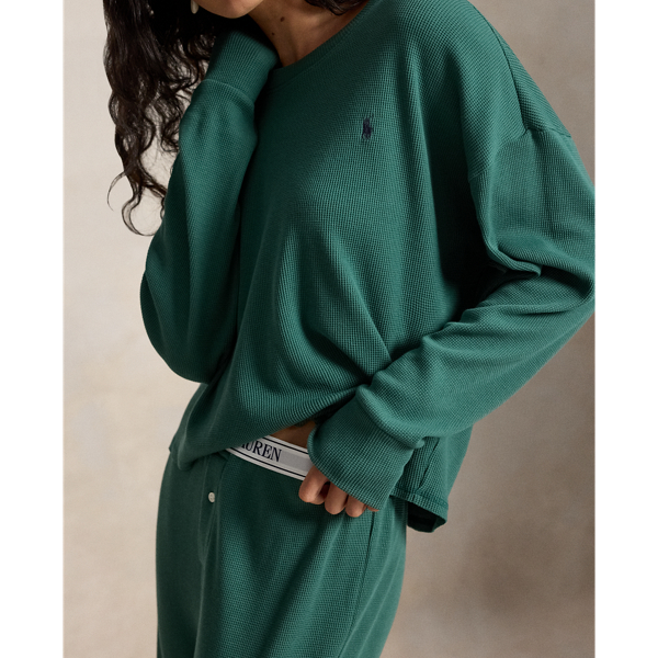 Waffle-Knit Long-Sleeve Pyjama Set