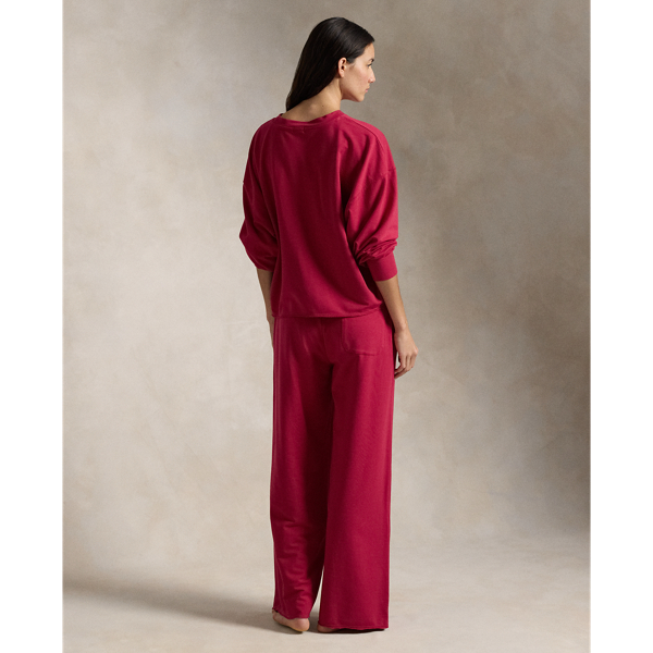 French Terry Long Sleeve Pyjama Set for Women Ralph Lauren UK