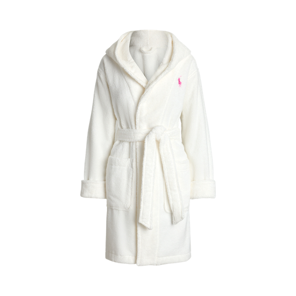 Pink Pony Cotton Terry Hooded Robe Polo Ralph Lauren 1