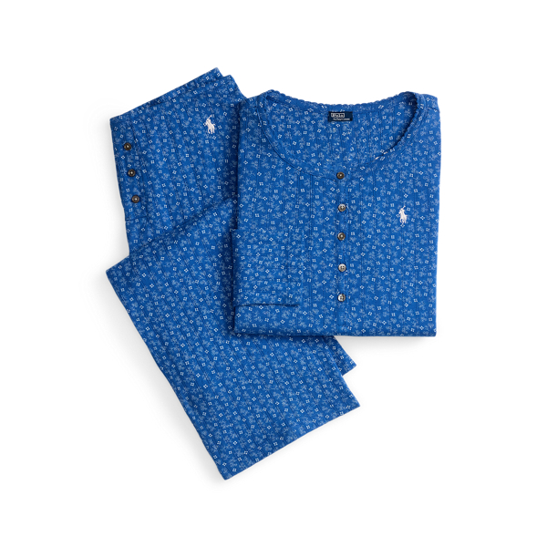 Midnight Ditsy Pointelle Henley Pyjama Set Polo Ralph Lauren 2