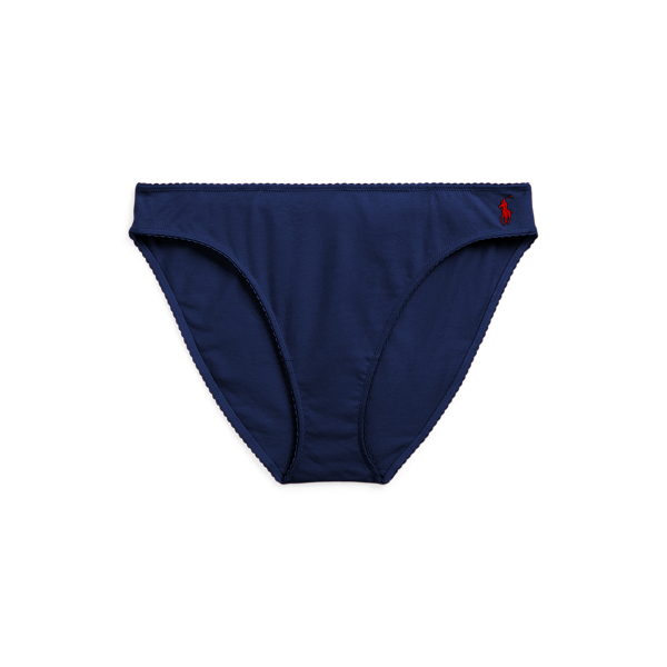 Navy Bas de bikini à bordure festonnée Polo Ralph Lauren 1