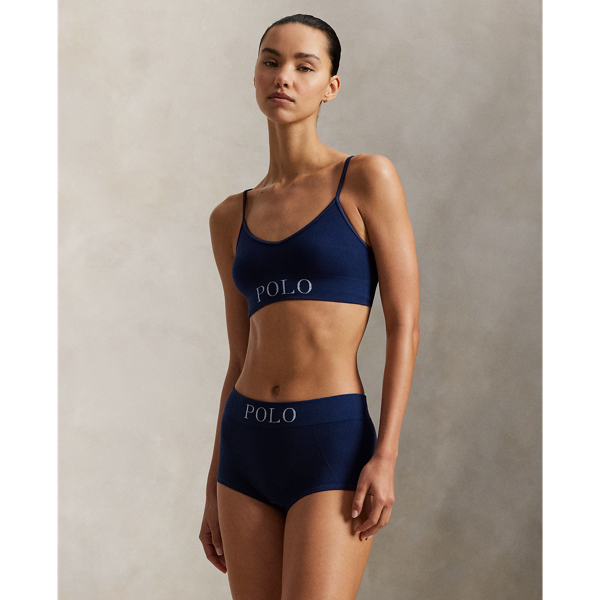 Bustier mit V-Ausschnitt und Logo
