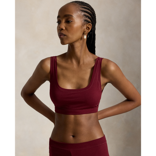 Stretch-Cotton Scoop Bralette
