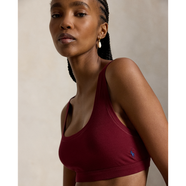 Stretch-Cotton Scoop Bralette