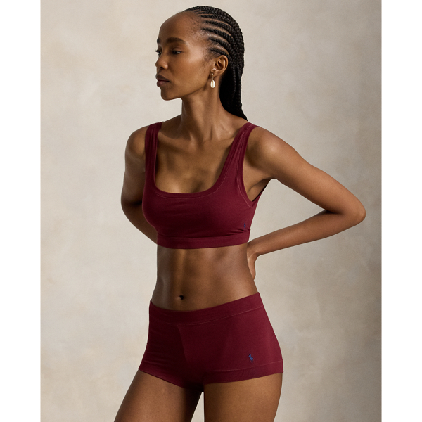 Stretch-Cotton Scoop Bralette