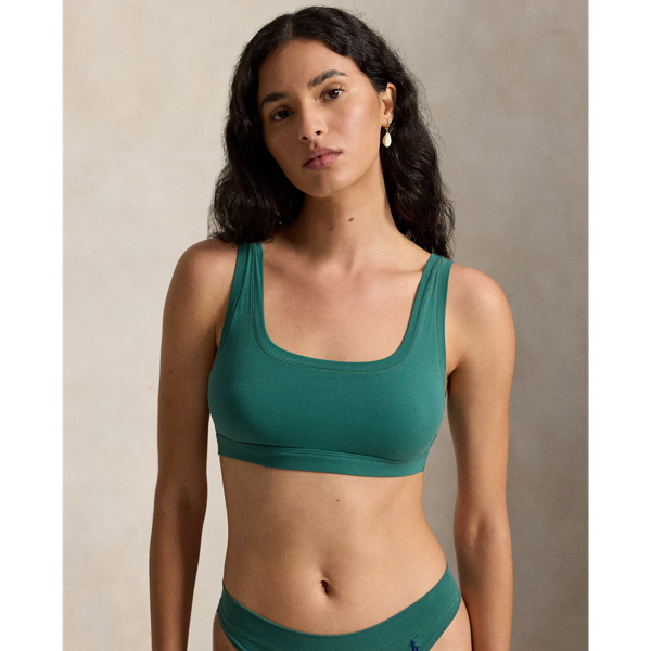 Baumwoll-Bustier mit rundem Ausschnitt