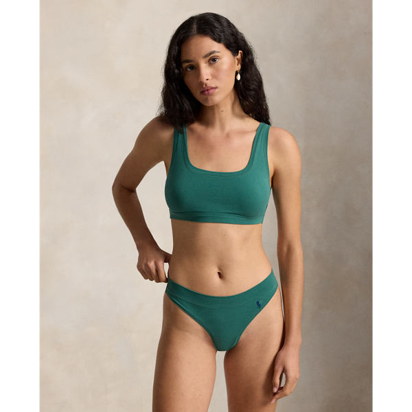 Baumwoll-Bustier mit rundem Ausschnitt