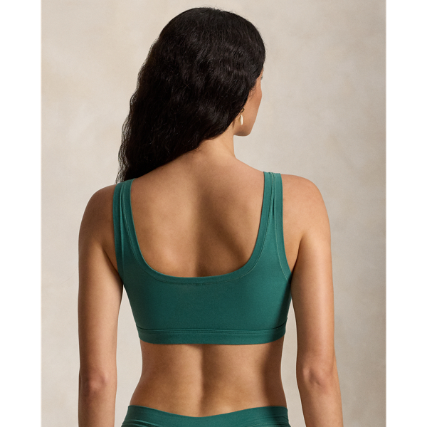 Baumwoll-Bustier mit rundem Ausschnitt