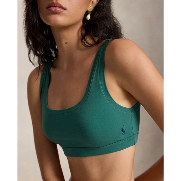 Baumwoll-Bustier mit rundem Ausschnitt
