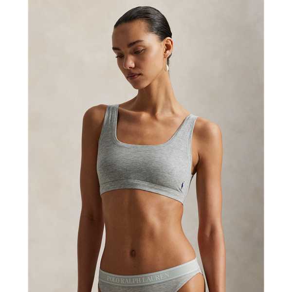 Baumwoll-Bustier mit rundem Ausschnitt