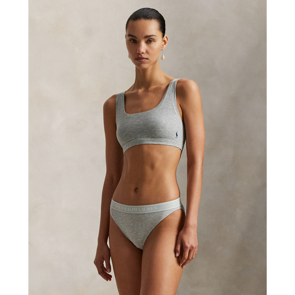 Baumwoll-Bustier mit rundem Ausschnitt
