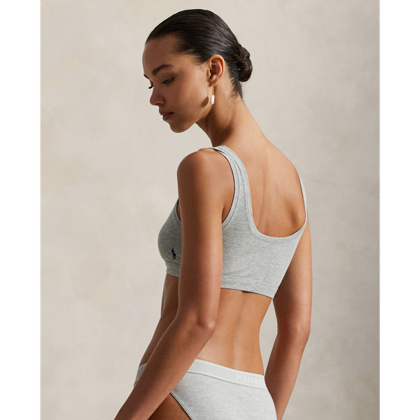 Baumwoll-Bustier mit rundem Ausschnitt
