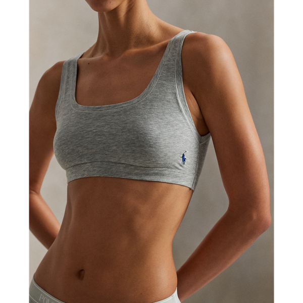 Baumwoll-Bustier mit rundem Ausschnitt