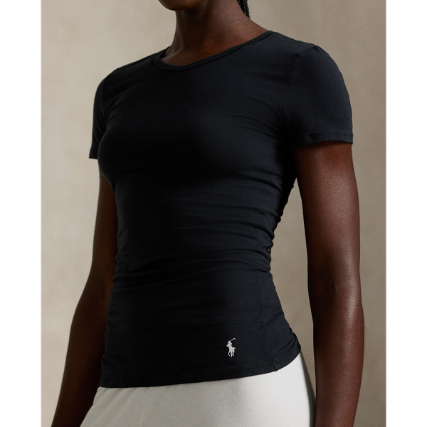 Onyx Stretch-Cotton Crewneck Tee Polo Ralph Lauren 5