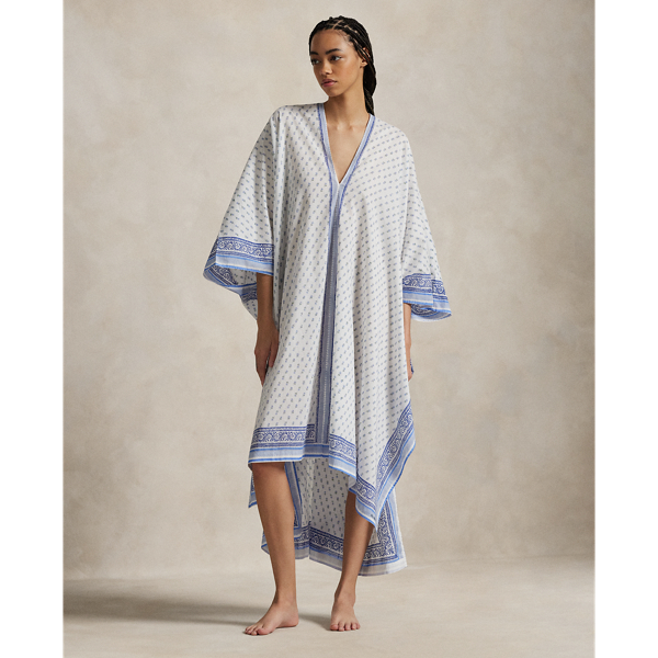 White Cloud Baumwoll-Nachthemd mit Blockdruck Polo Ralph Lauren 1