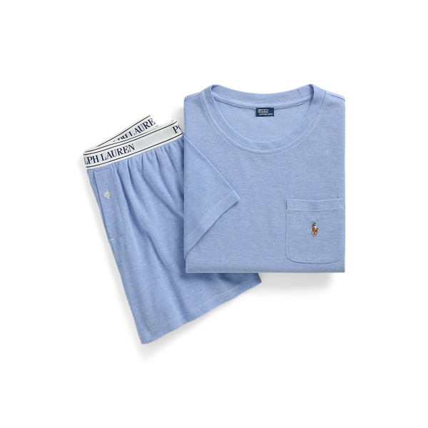 Polo Bear Cotton Long-Sleeve Pajama Set