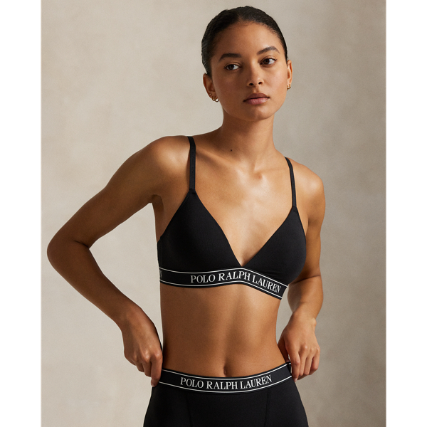 Triangel-Bustier mit Logoband