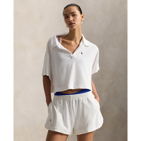 Женские купальники Ralph Lauren Terry Polo Shirt & Short Cover-Up Set