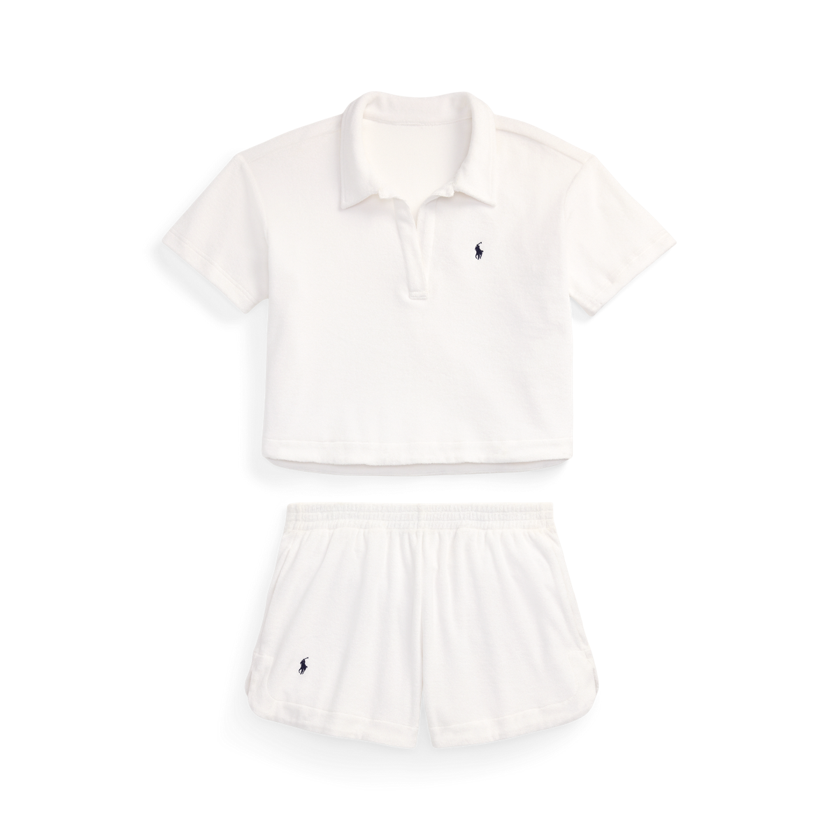 【POLO RALPH LAUREN】コットンテリー ポロ ドレス カバーアップ Terry Polo Shirt & Short Cover-Up Set