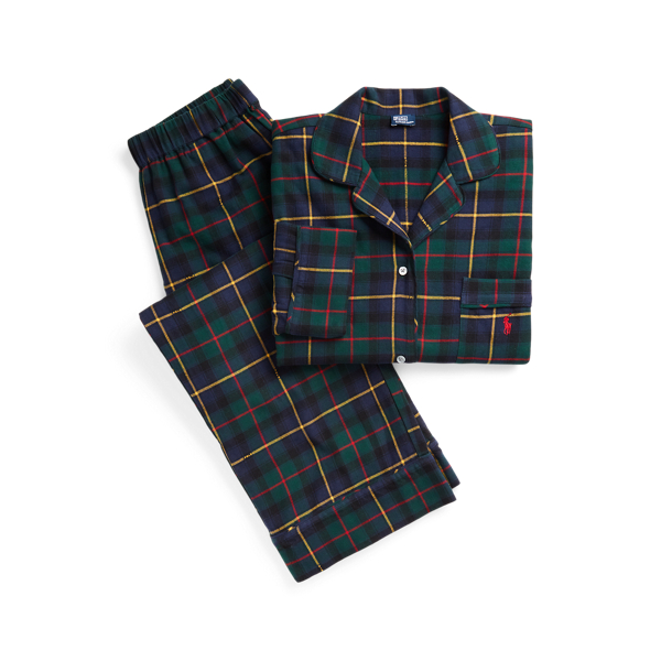 Polo Tartan Plaid Flannel Long-Sleeve Pajama Set Polo Ralph Lauren 2