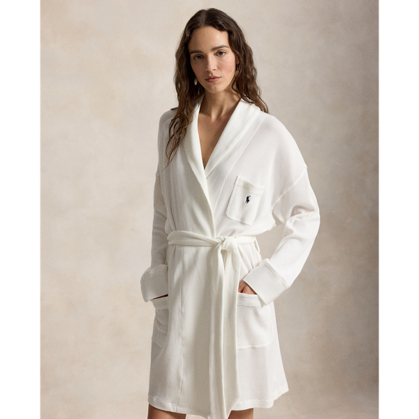 Waffle-Knit Robe