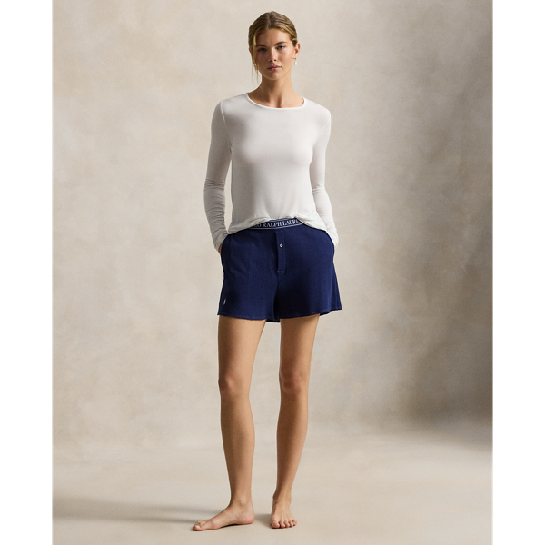 White Cloud Stretch-Blend Long-Sleeve Tee Polo Ralph Lauren 3