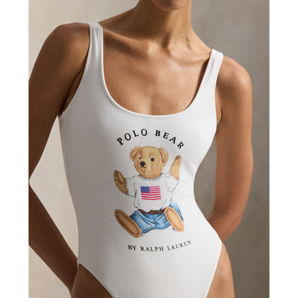 Bone Polo Bear One-Piece Swimsuit Polo Ralph Lauren 4