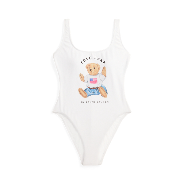 Bone Polo Bear One-Piece Swimsuit Polo Ralph Lauren 2