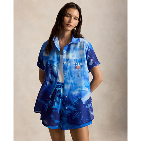 Женские купальники Ralph Lauren Printed Cotton Cover-Up Set