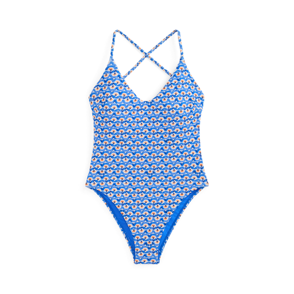 Multi Crossback One-Piece Swimsuit Polo Ralph Lauren 2