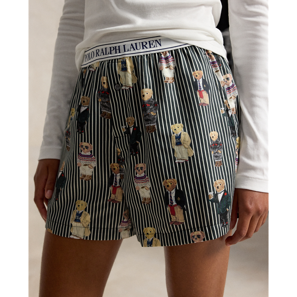 Boxer Polo Bear in rasatello a righe