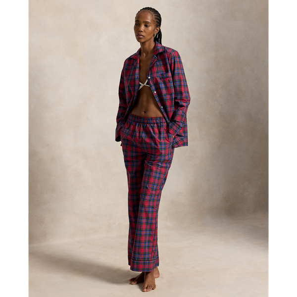 Plaid Flannel Long-Sleeve Pajama Gift Set