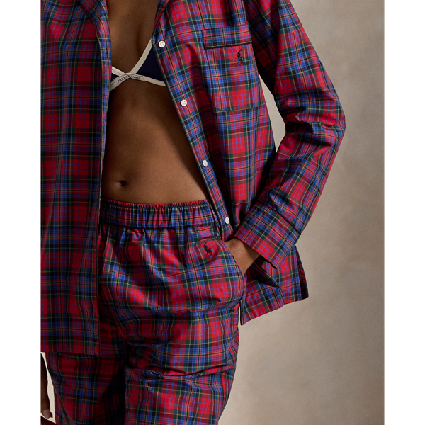 Plaid Flannel Long-Sleeve Pajama Gift Set