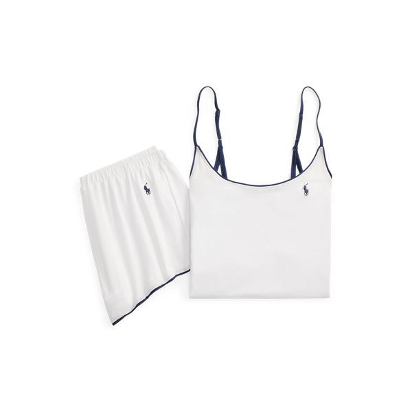 White Cloud Cotton Cami & Short Sleep Set Polo Ralph Lauren 2