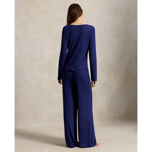 Ribbed Henley & Pant Sleep Set