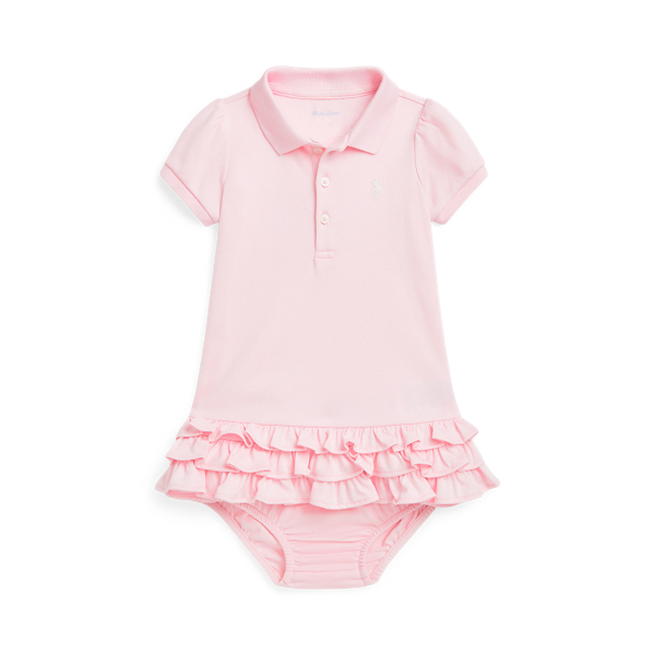 Ruffled Cotton Polo Dress and Bloomer