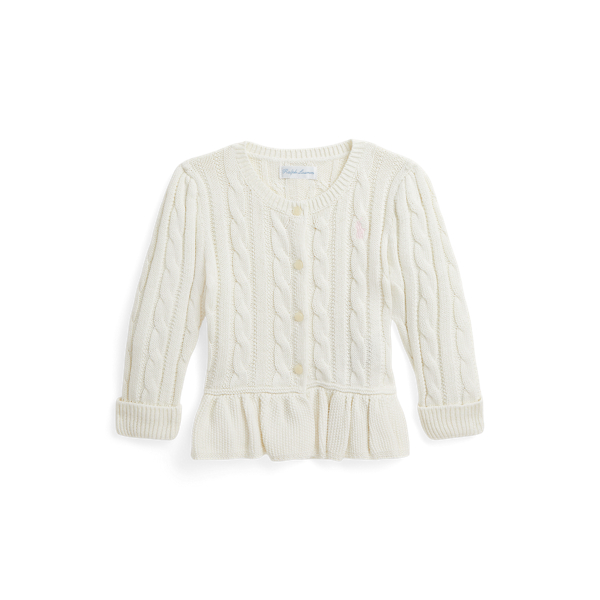Cotton Peplum Cardigan