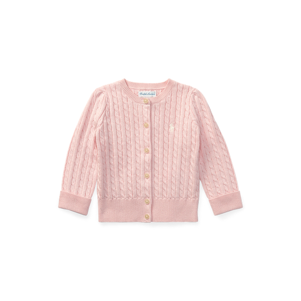 Cardigan in cotone a trecce