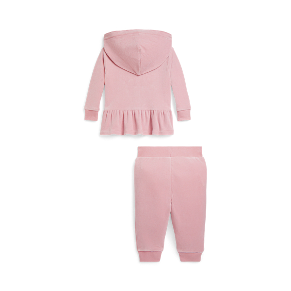 Velour Hoodie and Jogging Bottoms Set