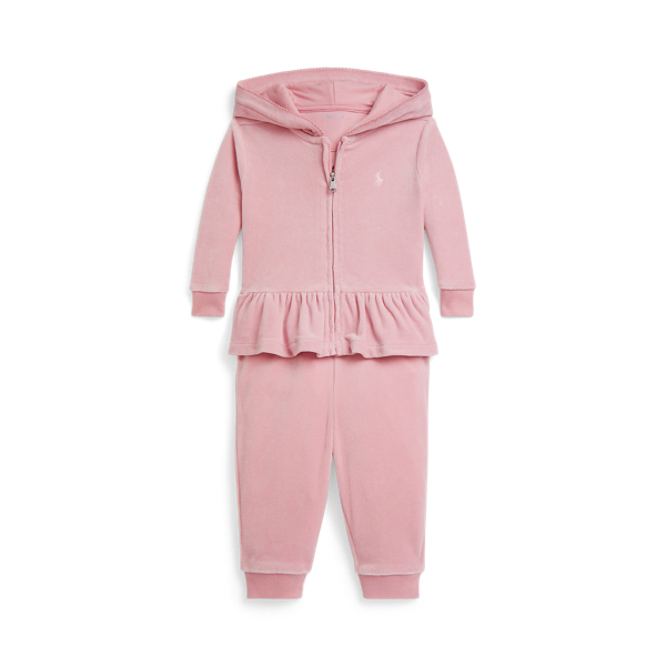 Kapuzenjacke und Jogginghose im Set Baby Girl in Surfrosa 1