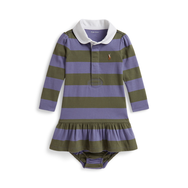 Gestreiftes Rugbykleid mit H&ouml;schen Baby Girl in 1
