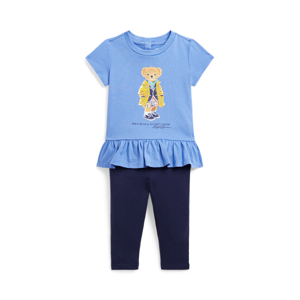 Jersey top en legging met Polo Bear