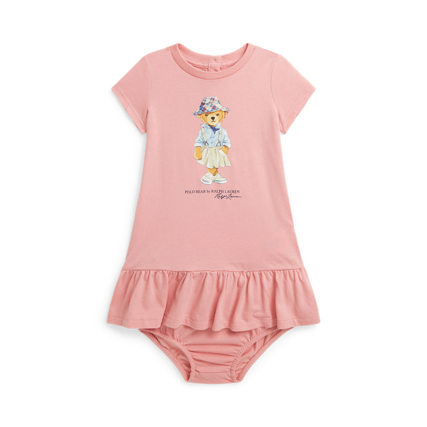 Polo Bear Cotton Tee Dress & Bloomer