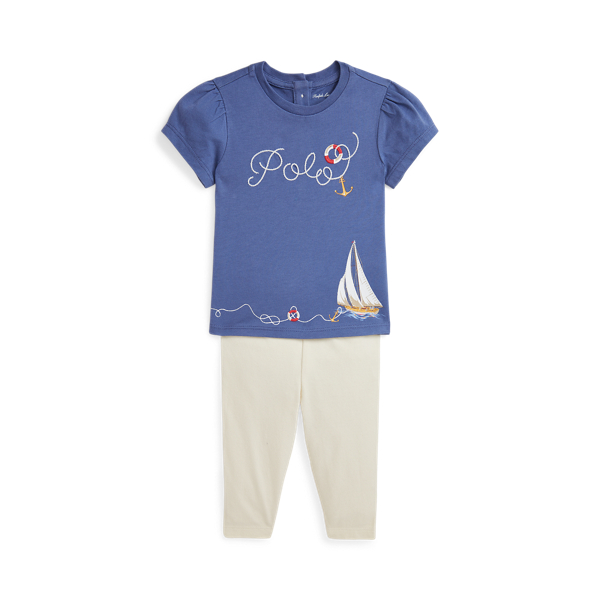 Sailboat Jersey Tee &amp; Legging Set