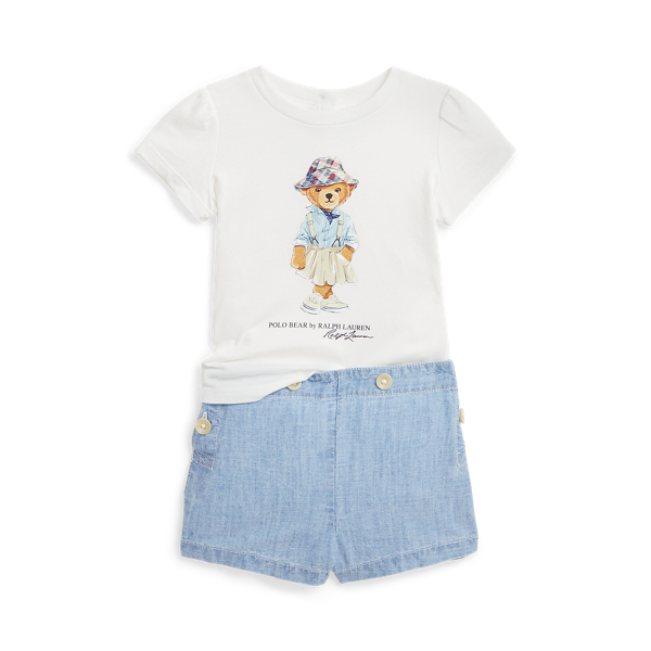 Polo Bear Cotton Tee & Short Set