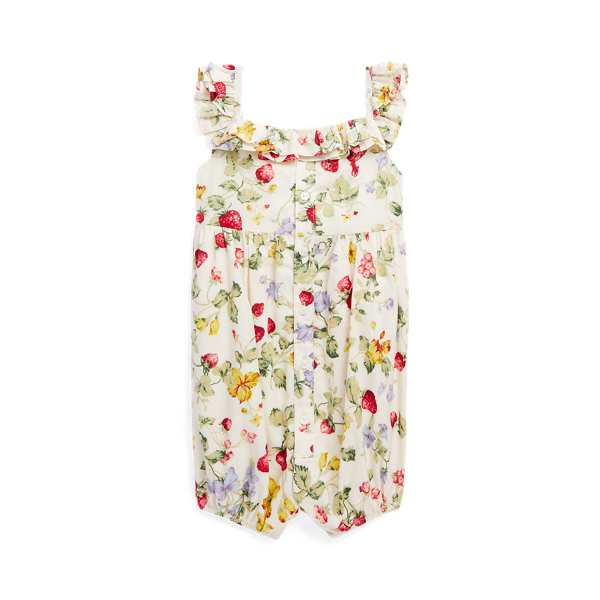 Combishort boule fleuri batiste de coton