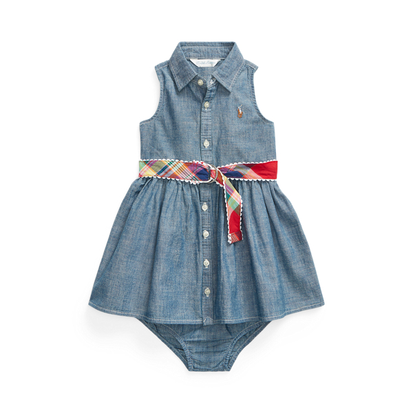 Robe-chemise ceintur&eacute;e et bloomer