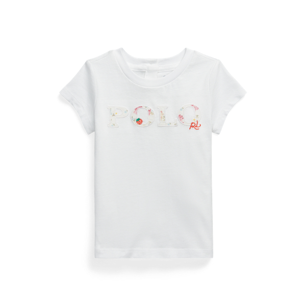 Floral-Logo Cotton Jersey Tee Baby Girl 1