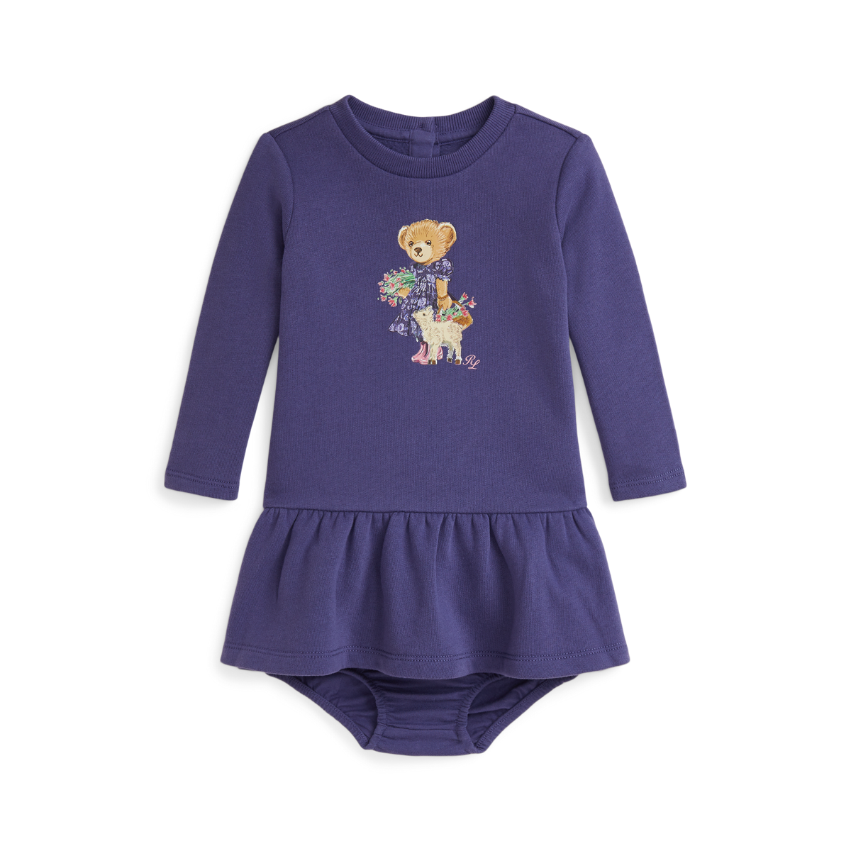 ラスト1点◇ラルフローレン ポロベアフリースドレス ネイビー S/130 s7-AI310952354001_lifestyle?