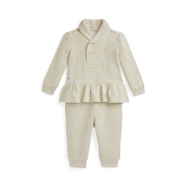 French-Rib Cotton Pullover & Pant Set